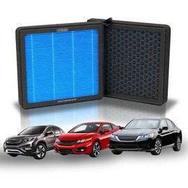 Filtro de aire de cabina de carbón activado estructurado de panal, duradero y resistente, repuesto para Honda Accord/Civic/Odyssey/CR-V y MDX/TSX/TLX/RDX (1 unidad)
