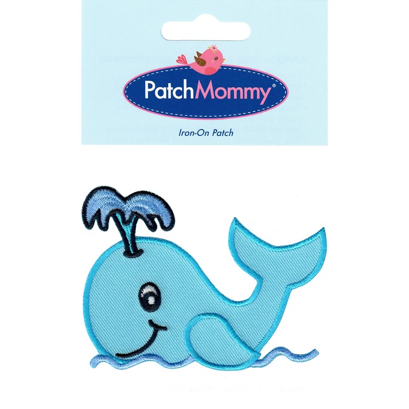 PatchMommy Whale Patch, Iron On/Sew On - Appliques For Kids