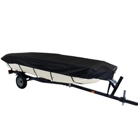 LABLT Water Proof Heavy Duty 600D Trailerable Cover Replacement for Jon Boat Cover 12ft-18ft Long and Beam Width up to 75 inch