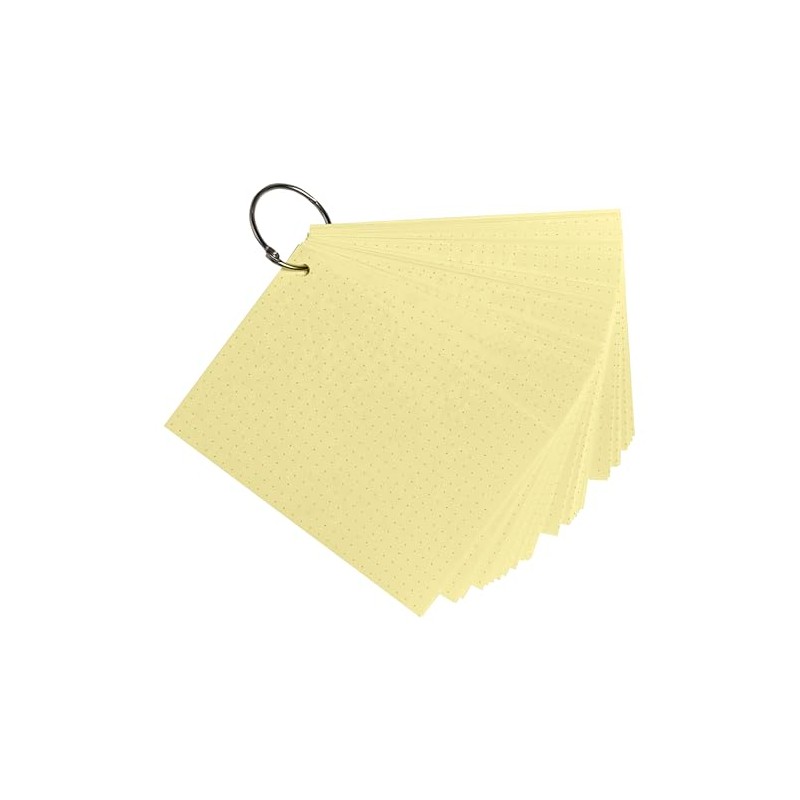 Exacompta 10354E - 50 flashcards bristol A6 dots jaune