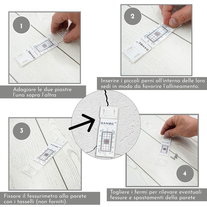 GAMBC® Manual Masonry Crack Meter - Crack Monitoring Protocol -
