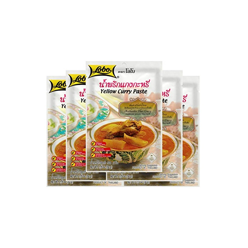 Lobo Thai Yellow Curry Paste - No MSG, No Preservatives,