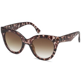 SOJOS Retro Oversized Cateye Sunglasses for Women Large Vintage Trendy Shades SJ2074, Leopard/Brown