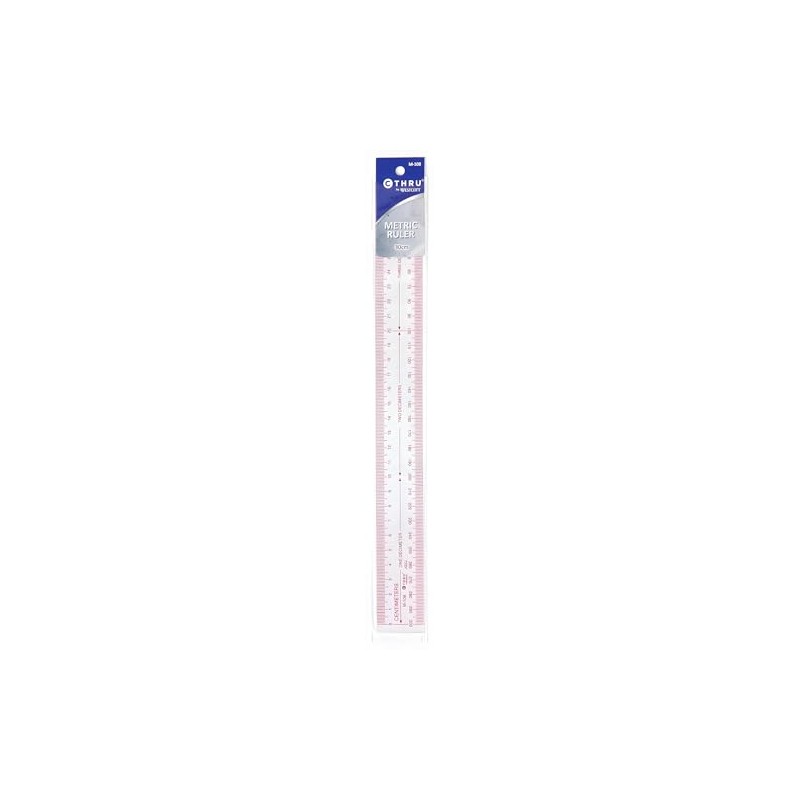 Westcott Metric Ruler, 30cm, Transparent (M-108)