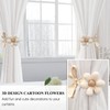 MWRDSM 2pcs Curtain Tiebacks, Flower Curtain Ties for Drapes, Curtain