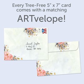 Tree-Free Greetings - Birthday Cards - Artful Designs - 1 Card + Matching Envelopes - Made in USA - 100% Recycled Paper - 5"x7" - Joy and Possibility (GO65332)