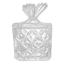 Large Body Powder Puff and Container, Powder Puff Crystal Container, Body Puff Glass Jar, Puff not Including