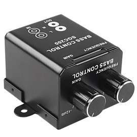 MEIRIYFA Car Bass Volume Control, Universal RCA Bass Amplifier Controller, Car Audio Gain Equaliser Regulator Frequency Adjustment Button for Most Cars