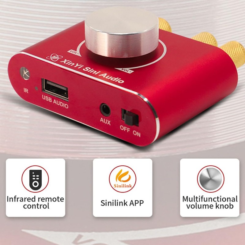 ERYUE 50W + 50W BT 5.1 Audio Power Amplifier Portable
