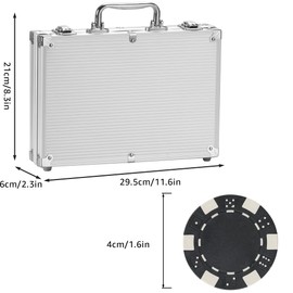 LUOBAO 200Pcs Poker Chips Set for Texas Holdem,Blackjack, Tournaments with Aluminum Case,2 Decks of Cards, Dealer, Small Blind, Big Blind Buttons and 5 Dice,11.5 Gram