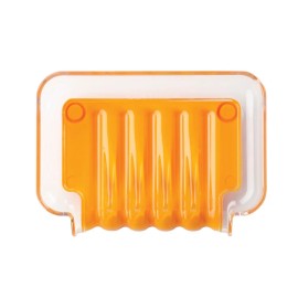 Better Living Trickle Tray 13302 Orange Soap Dish Non-Slip Sponge Tray for Sink