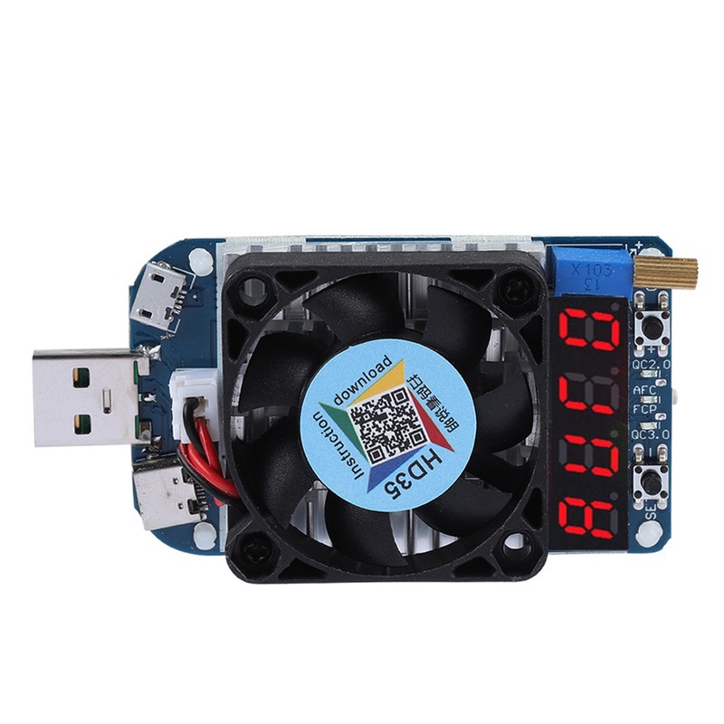 USB Electronic Load Resistor Voltage Flow Meter Discharge Battery Tester