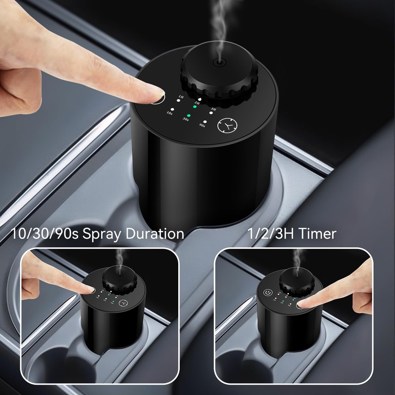 Waterless Diffuser with 120ml Essential Oil,Aromatherapy Atomizing Diffuser,Timer & 3