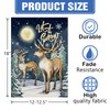 Dyrenson Winter Deer Decorative Garden Flag, Let It Snow Elk