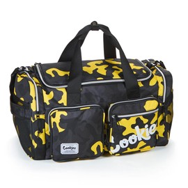 Cookies Heritage Smell Proof Duffle Bag, Yellow Camo – Large 48L Travel Bag with Odor Blocking Technology, Canvas Nylon Durable Design, Double Zipper, Cargo & Side Pockets, Adjustable Shoulder Strap