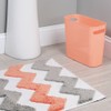 iDesign Chevron Microfiber Polyester Bath Mat, Non-Slip Shower Accent Rug