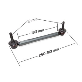 Godspeed(SB-TR-180-12) Univrsal Front Sway Bar Adjustable Links 230mm-280mm / 10mm Bolt