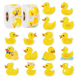 RAORAOYUE 1000 Pcs Yellow Duck Stickers, Cute Duck Stickers, Summer Decal for for Water Bottles Teen Laptop Luggage Phone Skateboard Refrigerators Guitar