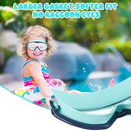 Sprießen Pack of 2 Swimming Goggles for Children, with Pool Toy Ducks, Children's Diving Goggles, Diving Goggles Children for 3-15 Years, UV Protection, Anti-Fog, No Leaking, Swimming Goggles for Pool