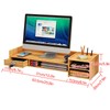 VPABES Office Desk Organizer with Drawers, 2-Tier Computer Holder Monitor