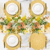 SMUAENSS 50 PCS Gold Glitter Paper Placemats, Paper Placemats Disposable,