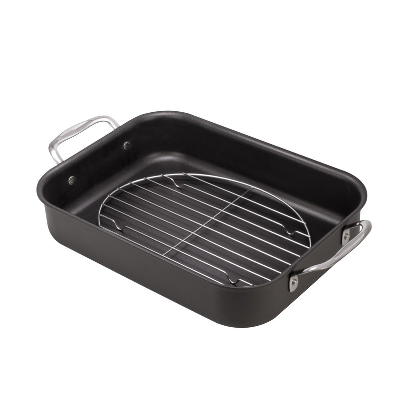 HIC Kitchen Roasting Oval Baking Rack, Chrome-Plated Steel Wire, For