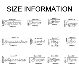 WOKOTO 24pcs Silver Zodiac Signs And Letters Nail Charms For Acrylic Nails 3D Zodiac Nail Jewelrys Silver Nail Zodiac Charms For Nails Zodiac Nail Art Gems And Charms For Jewelrys Making Rhinestones