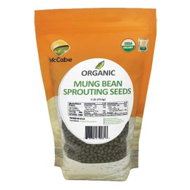 McCabe Organic Mung Bean Sprouting Seeds, 1-pound