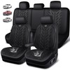 CAR PASS Leather Oxford Car Seat Covers Full Set,Waterproof Seat