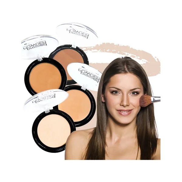 Polvo Compacto Belleza Maquillaje Natural Matte Tonos F