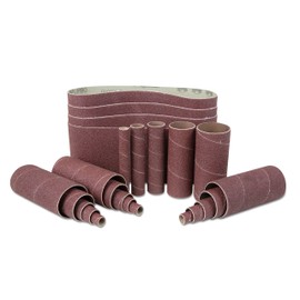 WEN 6524SP120 120-Grit Combination Belt and Sleeve Sandpaper Set, 24-Pack