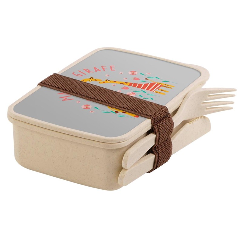 Fabulous Lunch Box Lunchbox mit Besteck, Grau, Sophie die Maman