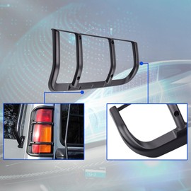 RCRBT Black LED Tail Light Guards Set for Land Rover Discovery 1999-2004