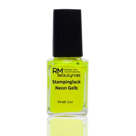 Stamping Nail Polish Neon Set Red Yellow Green Pink Purple Orange Stamping Nail Polish 6 Pack (6 x 5 ml)