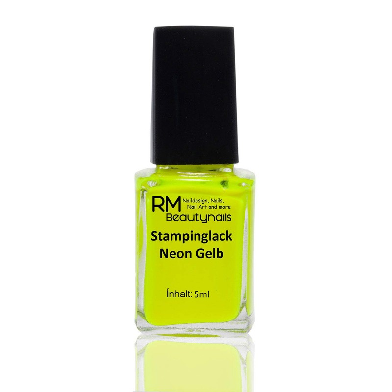 Stamping Nail Polish Neon Set Red Yellow Green Pink Purple