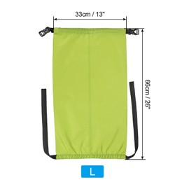 PATIKIL Compression Stuff Sack, L Size Waterproof Sleeping Bag Storage Sack Portable Compression Bag for Backpacking Camping, Yellow Green