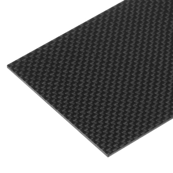 sourcing map 1 Pcs Carbon Fiber Sheet 125x75x1.5mm Glossy Surface