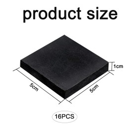 CHEERYMAGIC Rubber Pads 16 Pcs Anti Vibration Pads Square Vibration Isolation Mats Non-Slip Rubber Blocks 50 x 50 x10mm for HVAC Air Conditioner Air Compressor Washer Dryer A31-XJFZYZD