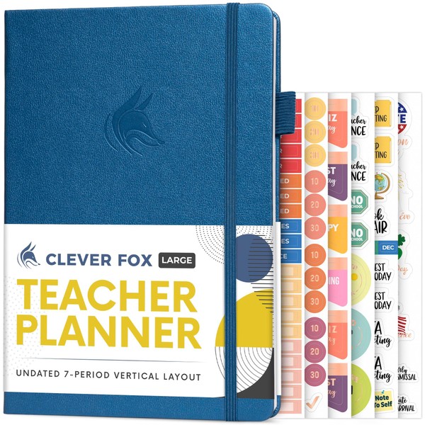 Clever Fox Teacher Planner – School Year Planner with Calendars