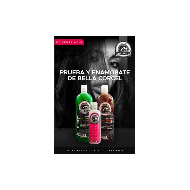 Bella Corcel Shampoo Colageno + Crecimiento Anticaida