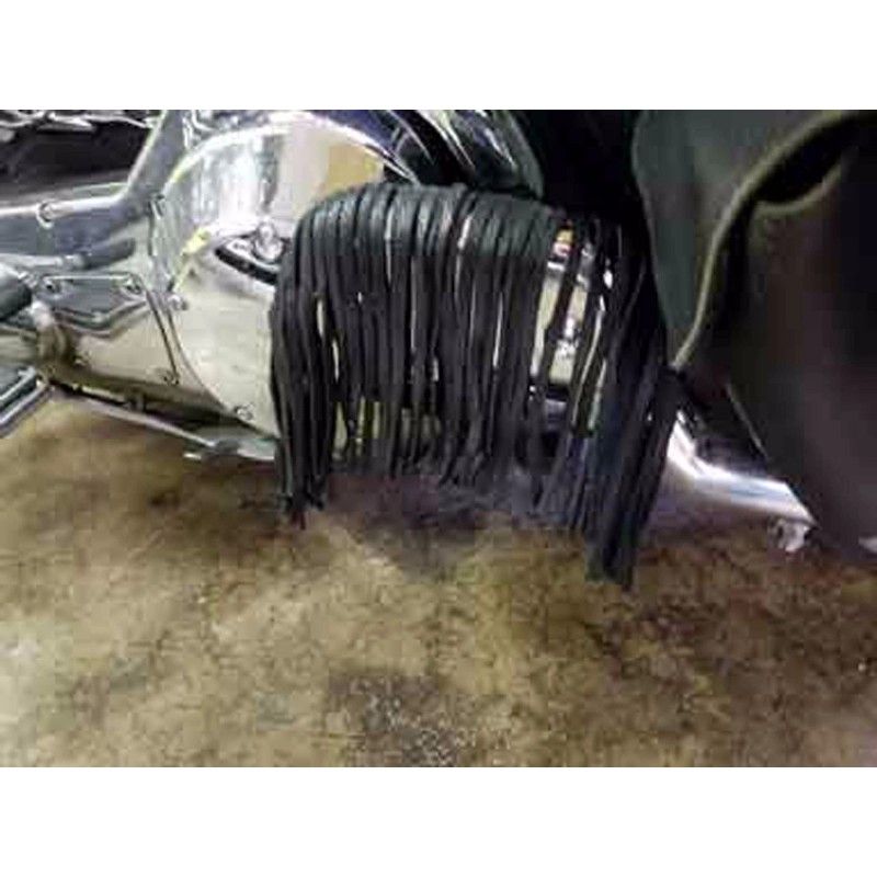 Lutzs Leather Motorcycle Rear Floorboard 8 in. Fringe, Harley Davidson