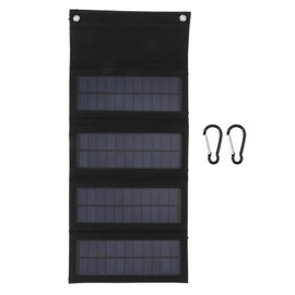 Portable 40 W Solar Panel Charger for Outdoor Camping Hiking, Foldable Monocrystalline Solar Panel with High Conversion Efficiency, Lightweight and Practical (Black)