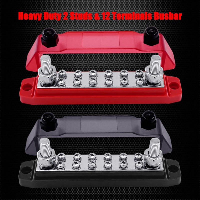 Ampper Power & Ground Distribution Block Bus Bar, 2 x