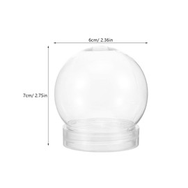 STOBOK Snow Globe, 10pcs DIY Clear Christmas Water Globe Plastic Snow Globe Plastic Clear Fillable Snow Globe with Lid for DIY Crafts, Christmas Decor