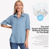 yeyity Camicia da donna con protezione UV, a maniche lunghe,