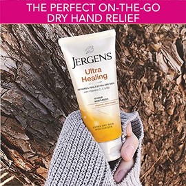 Jergens Ultra Healing Dry Skin Moisturizer; Crema Corporal; 2 Onzas; con mezcla HYDRALUCENCE; Proteínas de Seda y Extracto de Cítricos; para ayudar a Restaurar la Luminosidad de la Piel; 59mL