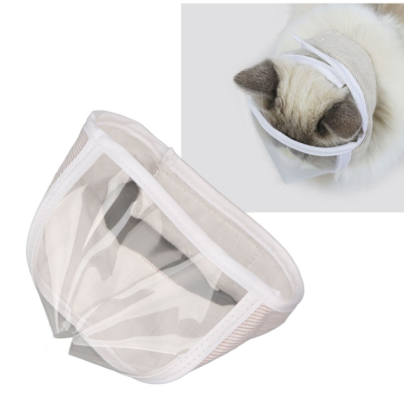 Transparent Cat Muzzle Prevent Licking Biting Barking Breathable Cat Muzzle