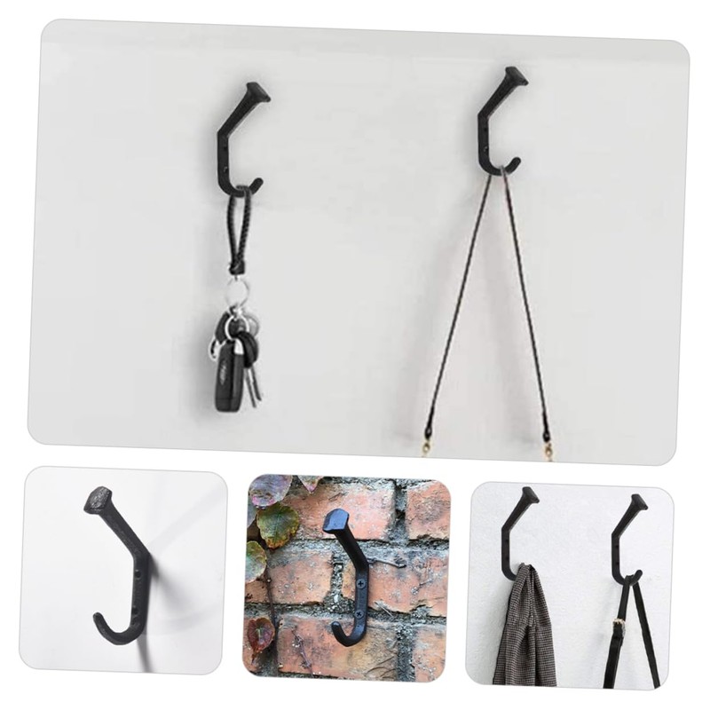 Ciieeo Railroad Spike Hooks 4pcs Coat Towel Door Cast Robe