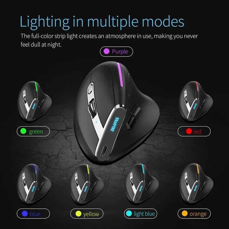 Zelotes Mouse Zelotes F36a 8 Botones Receptor Y Bluetooth