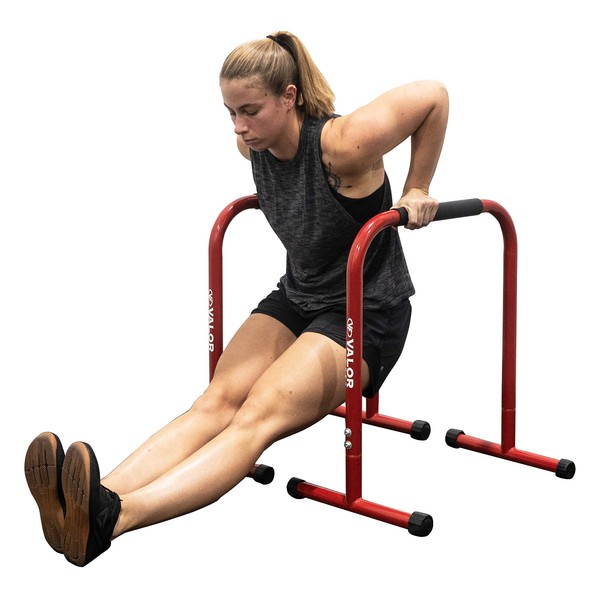 Valor Fitness EB-28 Non-Slip Dip Station Stands for Bodyweight Exercises – Perform Dips, L-Sits, Rows, Push Ups, Pull Ups, and More